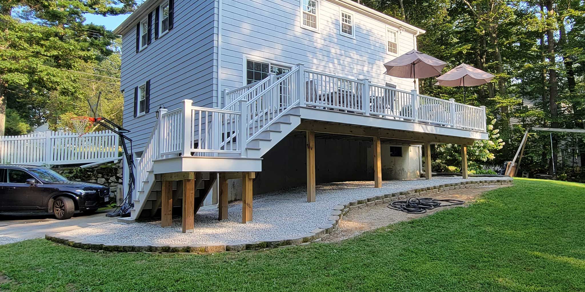 Slate Gray Azek Deck in Medway MA