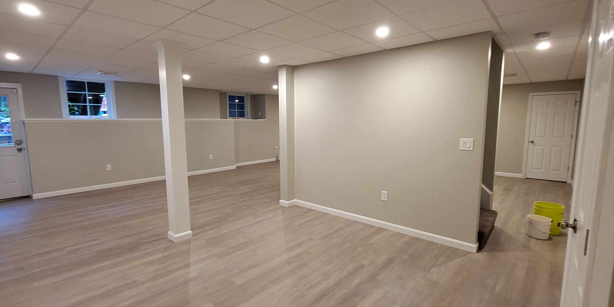 Another picture of the remodeled basement from a different angle.